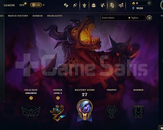 EUW Unranked | 6 Kostüm - 39 Hero | LoL Hesap