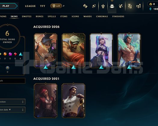 EUW Unranked | 6 Kostüm - 51 Hero | LoL Hesap
