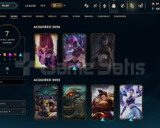 EUW Unranked | 7 Kostüm - 32 Hero | LoL Hesap