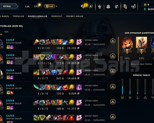 ZÜMRÜT 4 TR TEMİZ LOL HESABI