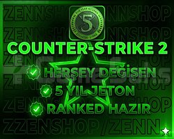 CS2 LVL4 / RANKED HAZIR / 5 YIL JETONLU HESAP