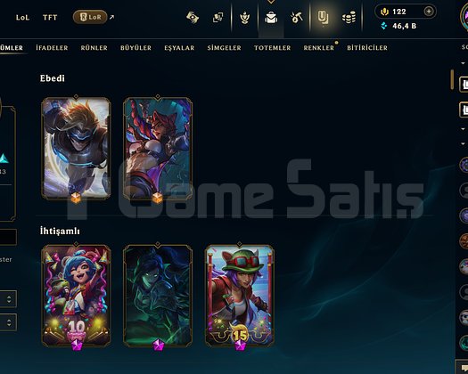 156 Skin Plat 4 Efsane Hesap
