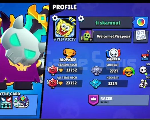 23100 Trophies | 64 Brawlers | 46 Skins | 3x MAX