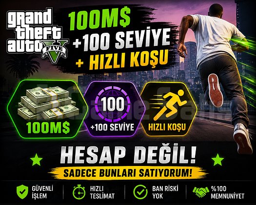 100.000.000 + 100 LEVEL + HIZLI KOŞU GTAEnhanced