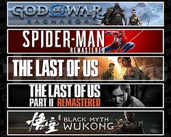 Ragnarök + Spider 1 + TLOU1 + TLOU2 + Wukong