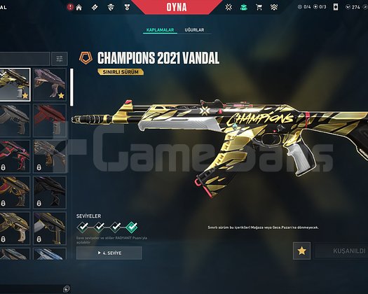 CHHAMPİONS 2021 VANDALLI MMR YÜKSEK HESAP