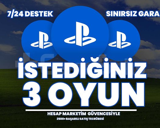 İSTEDİĞİNİZ 3 PSN OYUNU + GARANTi