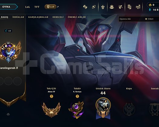 EUW 60 LVL GOLD 4 HESAP