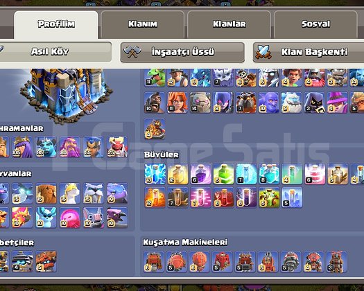 Clash Of Clans Ful Hesap Satılıktır.Çok Eski Hesap
