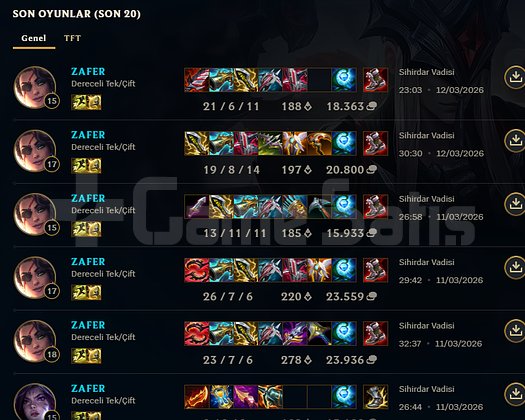 GÜNCEL TR CHALLENGERDAN ELO BOOST HİZMETİ