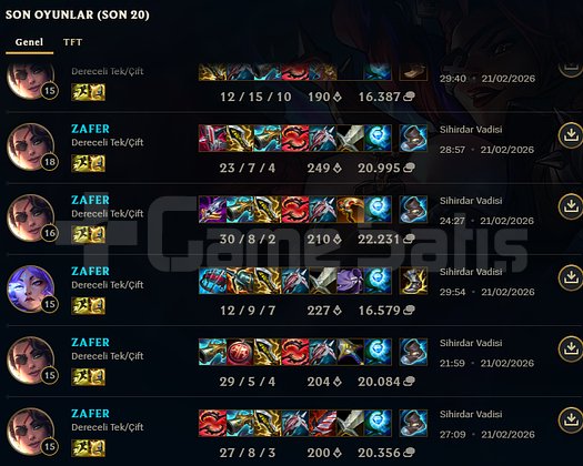 GÜNCEL TR CHALLENGERDAN ELO BOOST HİZMETİ