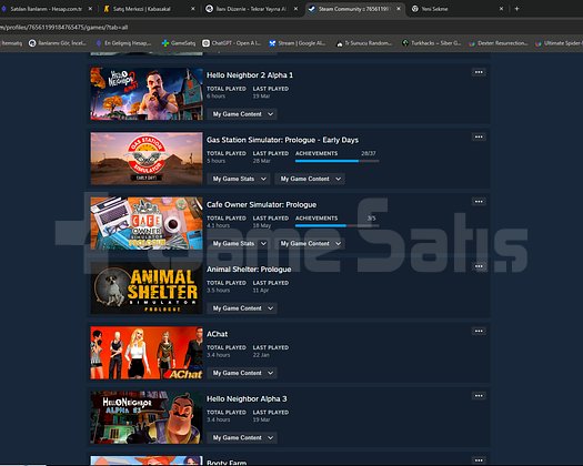 78 Oyunlu Steam Hesabı