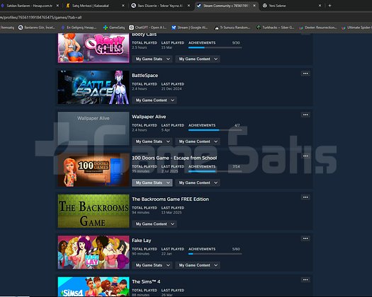 78 Oyunlu Steam Hesabı