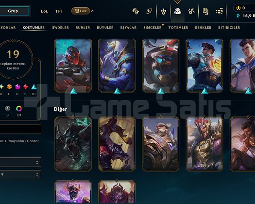 EUW PLAT 2 HESAP EFSANE KÖSTÜMLER
