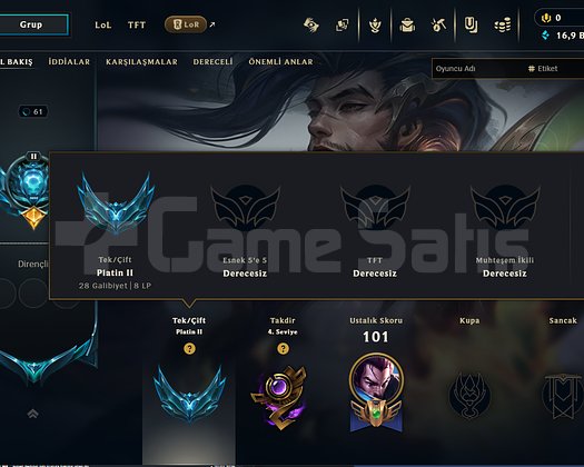 EUW PLAT 2 HESAP EFSANE KÖSTÜMLER