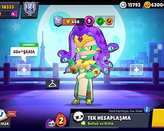 BRAWL STARS HESAP 18K 72 KARAKTER