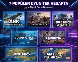 Bannerlord + ETS2 + ARK Ascended Hesap 7 Oyun