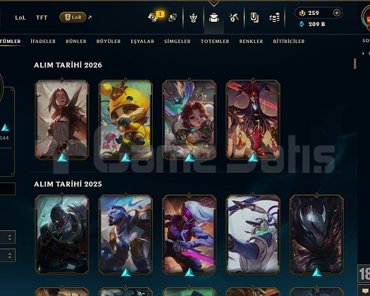 433 KOSTÜM 209K ÖZ 577 LVL EFSANE DOLU MAİL HESAP