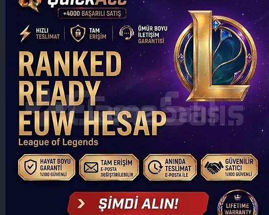 EUW + RANED READY + MAİL DEĞİŞEN + HANDMADE HESAP