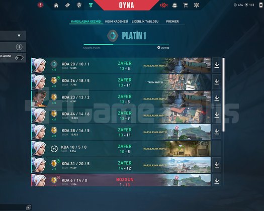 FRESH PLAT 1 YÜKSEK MMR MAİL DEĞİŞEN HESAP