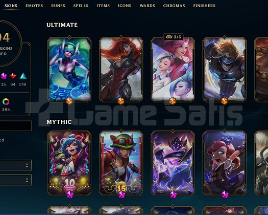 YÜKSEK ELO 404 SKİN TR LOL HESABI