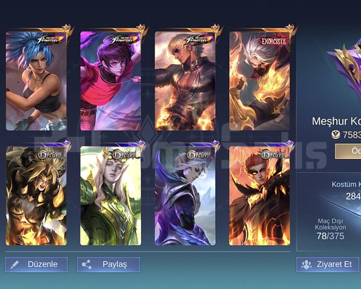 Full hesap hero amblem güzel kostümlerde var