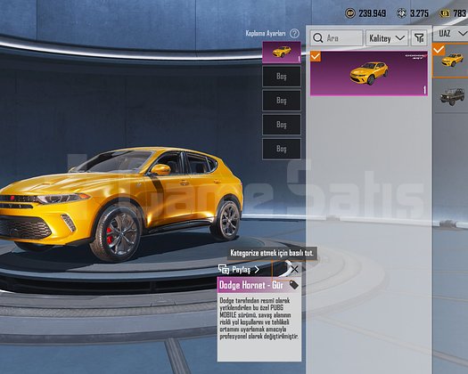 BUZ MAX DODGE SPOR ARAÇ FIRSAT HESABI
