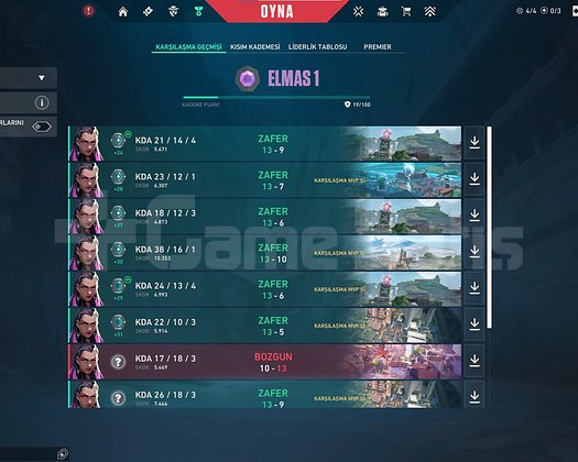 TR - ELMAS 1 - HIGH MMR - MAIL DEĞİŞEN!