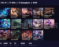 EUW / 41 LVL + 17 SKİN + BRONZE II !!