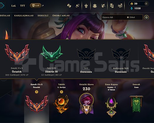 soloq mmrı yüksek flexide last sezon 1k uygun acc