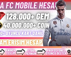 128K Cevher + 40M Coins + 600 Oyuncu - FC Hesap