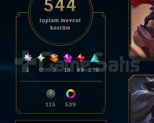 EUW lol hesabı 550 skin emek hesabı