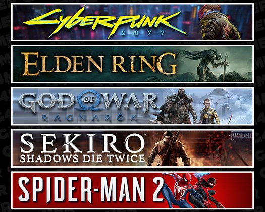 Cyberpunk + Elden + Ragnarök + Sekiro + Spider 2