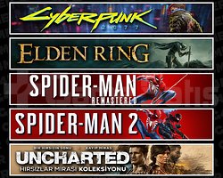 Cyberpunk + Elden + Spider 1 + Spider 2 +Uncharted