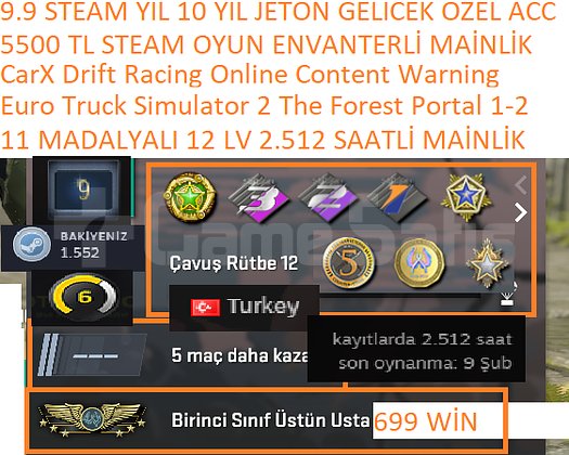 11 MADALYALI 12 LV 2.512 SAATLİ ETS 2 The Forest P