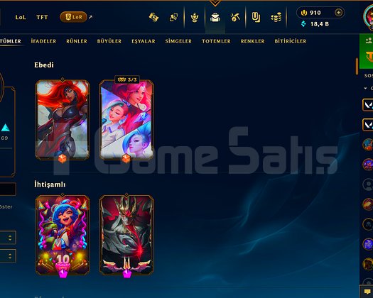 LoL 377 Lv 147 Kostüm + Valorant Skinli