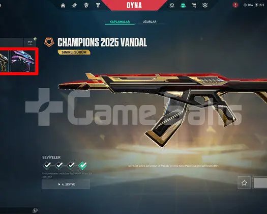 TR + 3 BIÇAK + 2 VANDAL + CHAMPİONS 2025 SET +MAİL