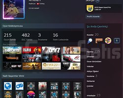 Steam Level 55 | 215 Oyunlu Dolu Hesap | RDR2, GTA