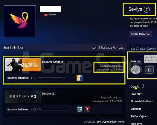 FACEİT+ 6 MADALYA 180 WİN 698 SAAT SEÇKİN