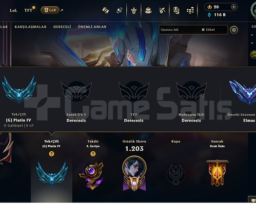 856 Kostüm | Taiwan EUW Geçişli | Platin IV |