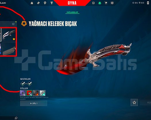 130 SEVİYE + YAĞMACI KELEBEK+ 4 BIÇAK / GAİA+MAİL!