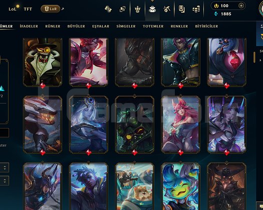 163 Skin | Koleksiyonluk LOL/TFT hesabı