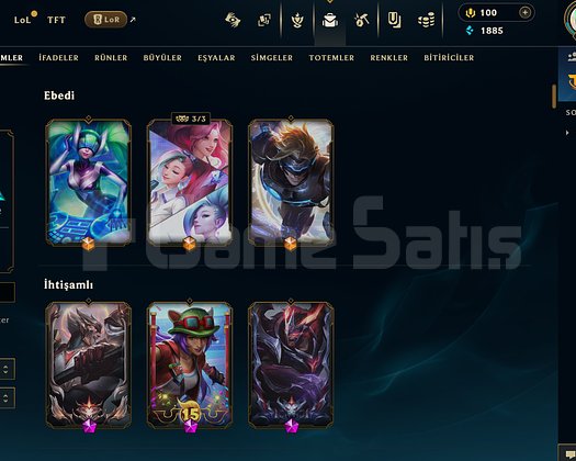 163 Skin | Koleksiyonluk LOL/TFT hesabı