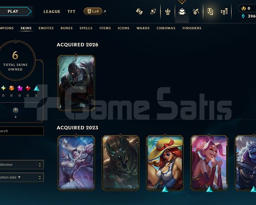 EUW Unranked | 6 Kostüm - 61 Hero | LoL Hesap