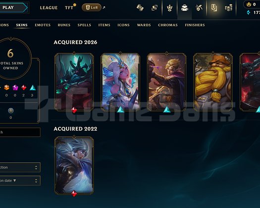 EUW Unranked | 6 Kostüm - 59 Hero | LoL Hesap