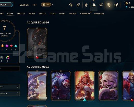 EUW Unranked | 7 Kostüm - 58 Hero | LoL Hesap