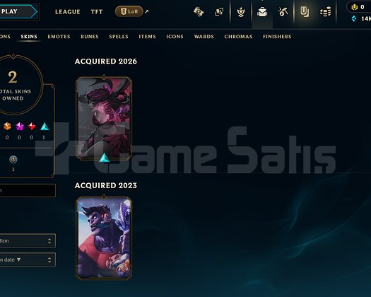 EUW Unranked | 2 Kostüm - 60 Hero | LoL Hesap