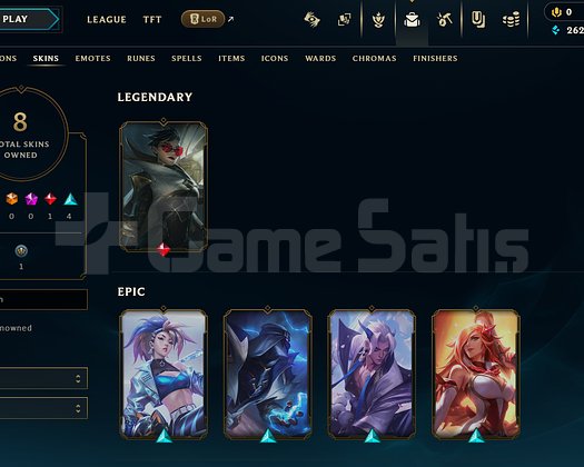 EUW Silver 4 | 8 Kostüm - 64 Hero | LoL Hesap