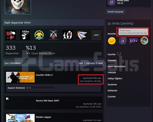ANINDA TESLIM | 7 MADALYA | 956 SAAT| FACEIT
