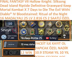 16 MADALYALI 25 LV FACEİT 2.816 CS 2 SAATLİ Diablo